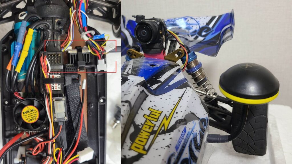 Where to place video transmitter in RC car